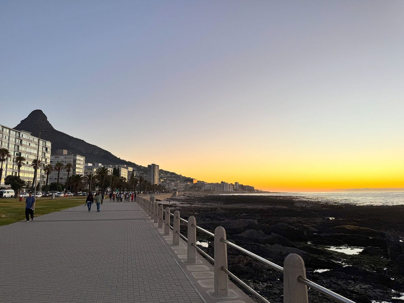 Sunset on the Sea Point Promenade